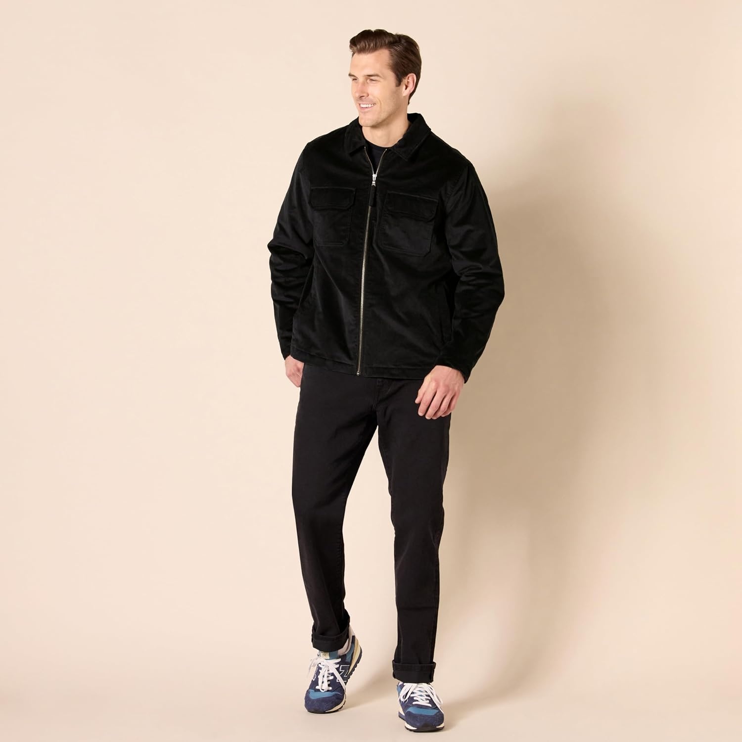 image:imageAmazon Essentials Mens Corduroy Work Jacket Available in Big amp TallBlack