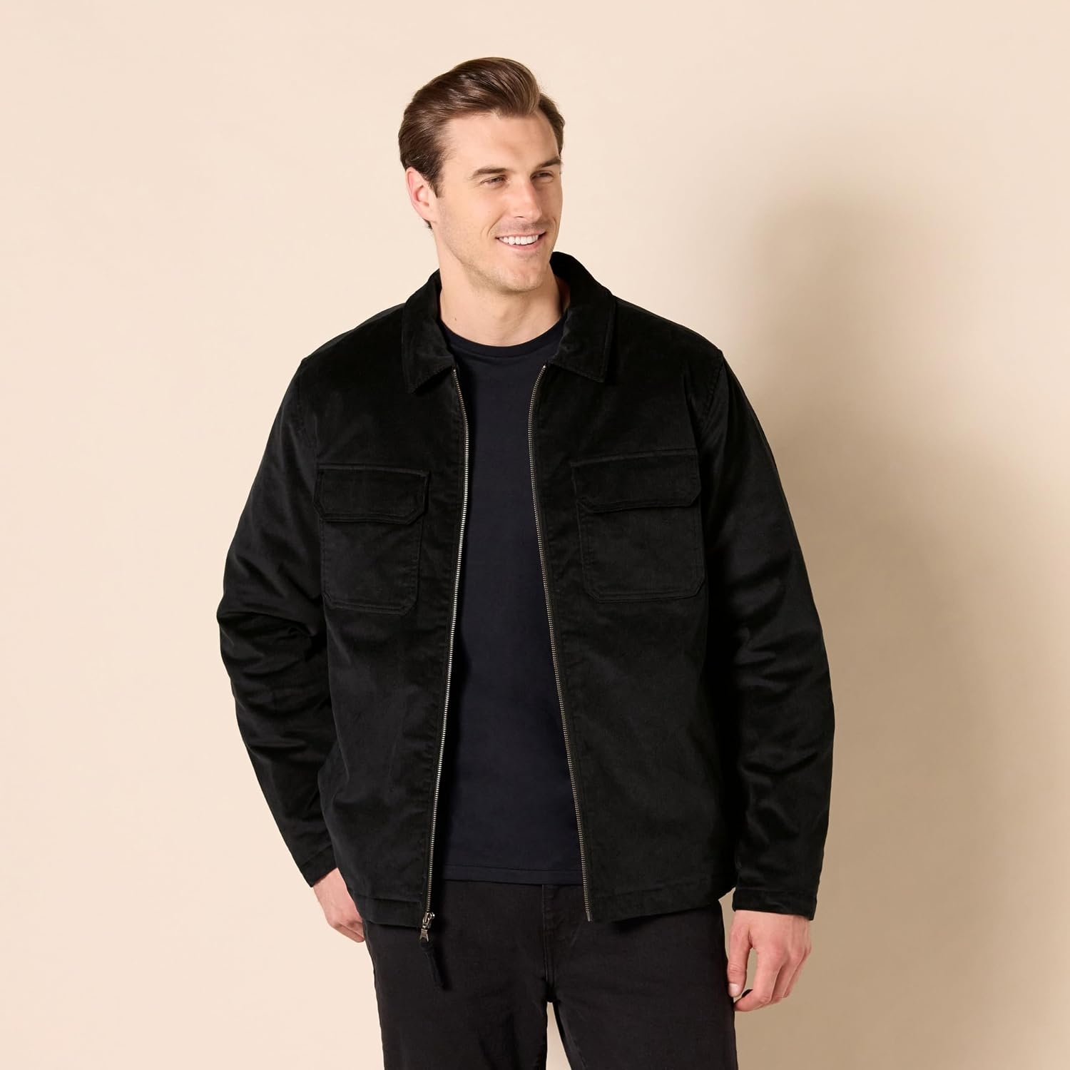 image:imageAmazon Essentials Mens Corduroy Work Jacket Available in Big amp TallBlack