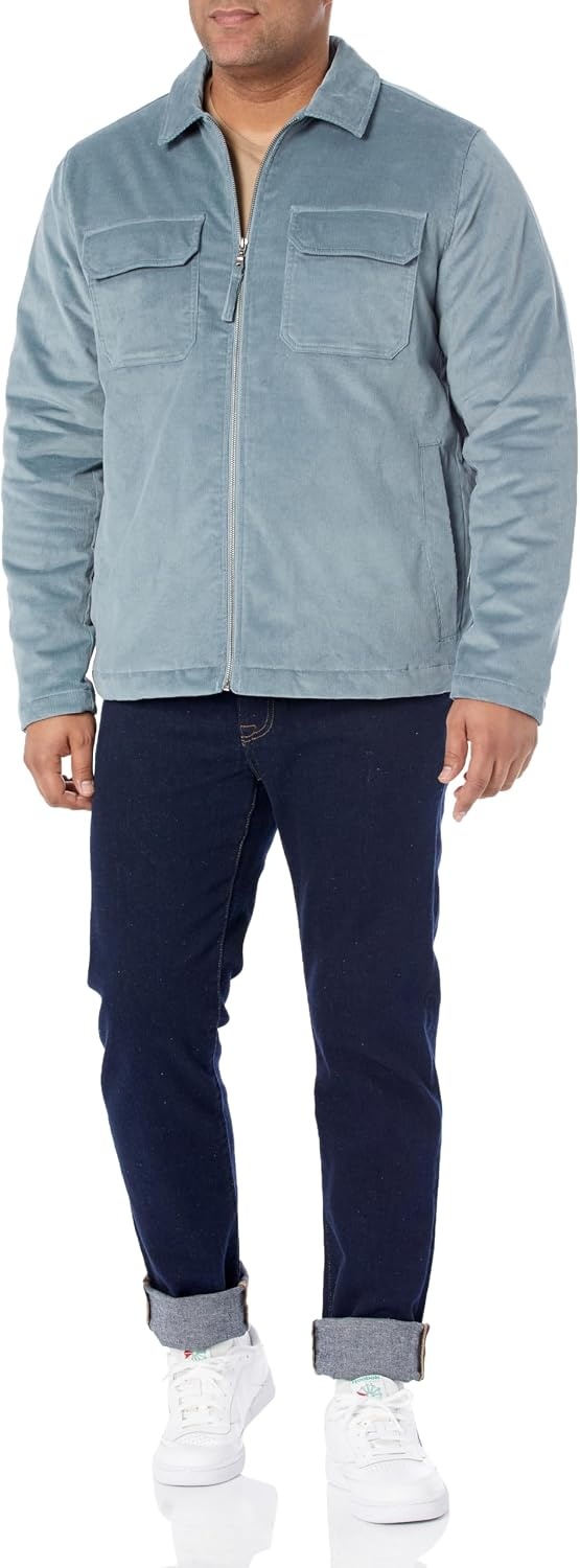 image:imageAmazon Essentials Mens Corduroy Work Jacket Available in Big amp TallGrey