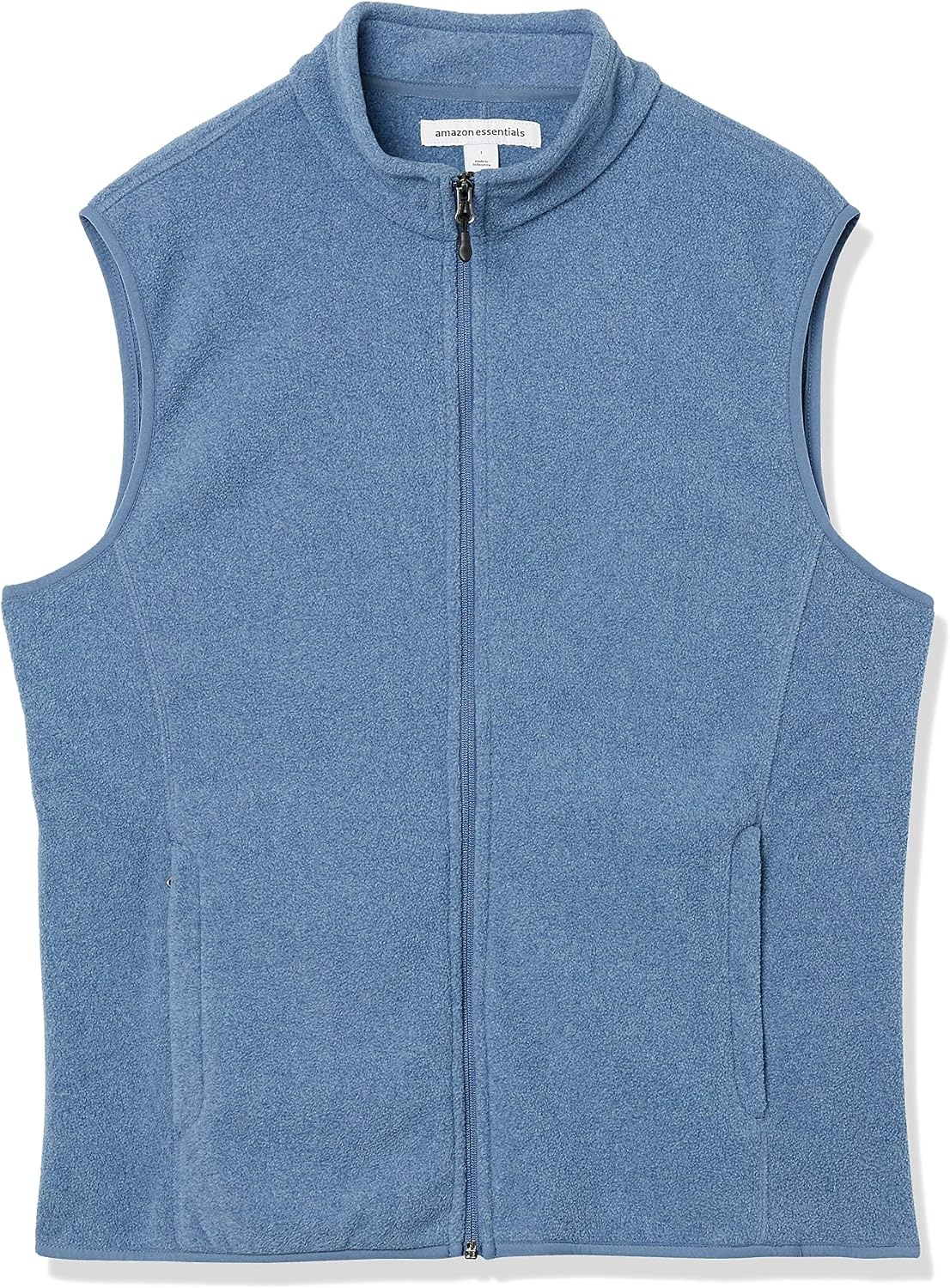 image:imageAmazon Essentials Mens FullZip Polar Fleece Insulated Vest Available in Big amp TallBlue Heather