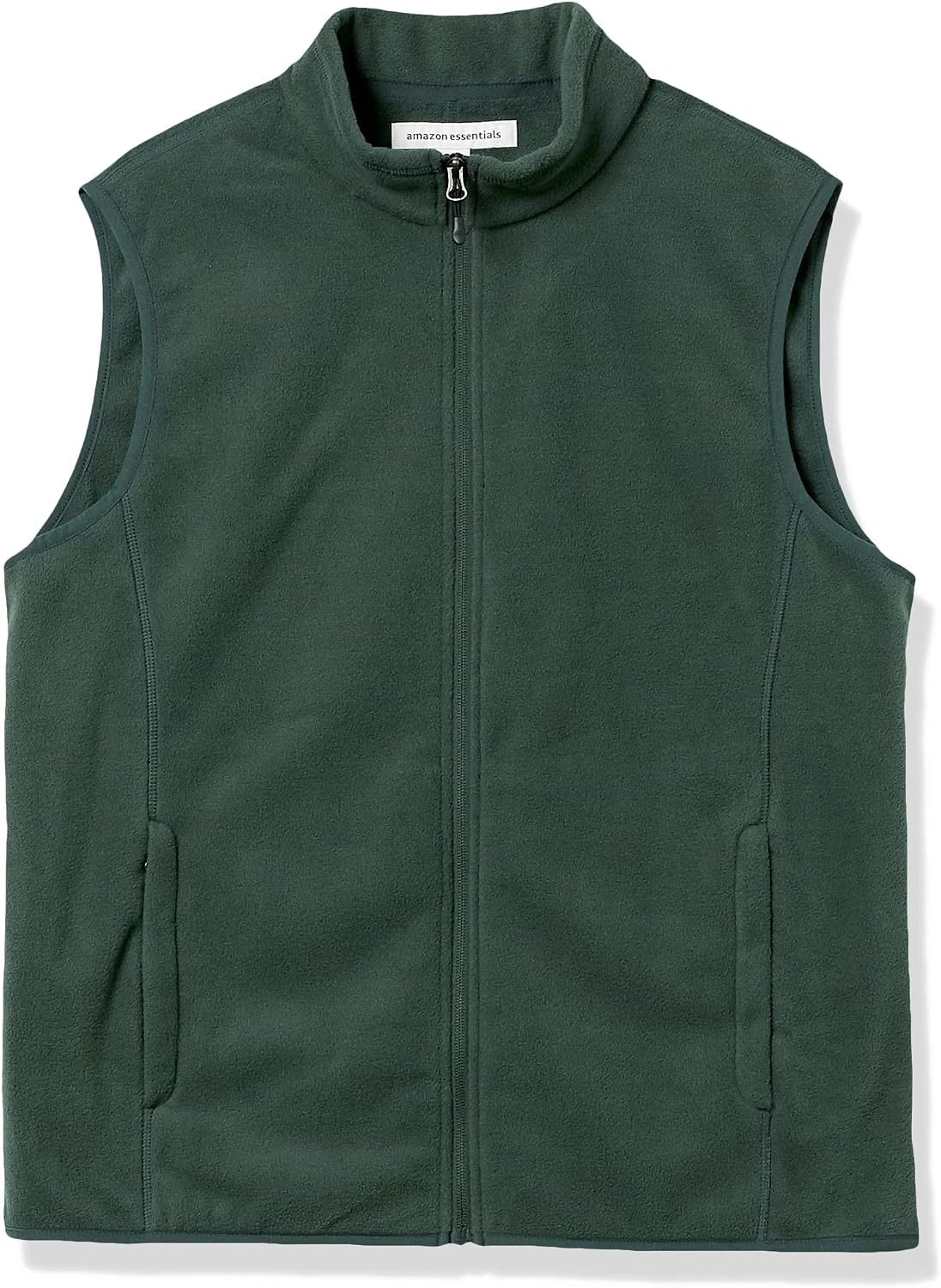 image:imageAmazon Essentials Mens FullZip Polar Fleece Insulated Vest Available in Big amp TallForest Green