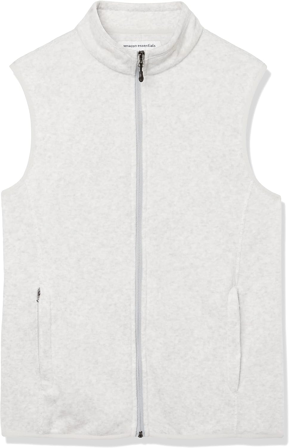 image:imageAmazon Essentials Mens FullZip Polar Fleece Insulated Vest Available in Big amp TallLight Grey Heather
