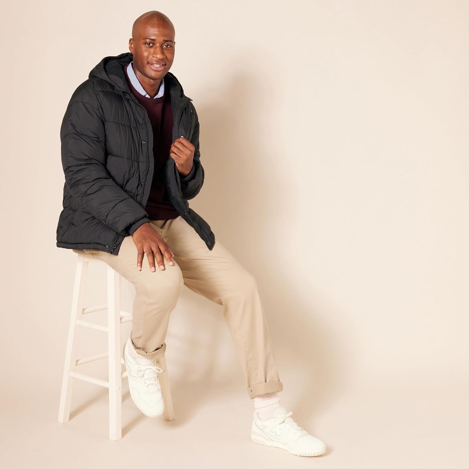 image:imageAmazon Essentials Mens Heavyweight Hooded Puffer CoatDark Grey