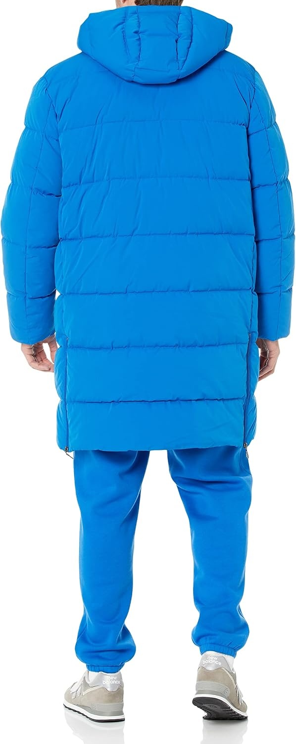 image:imageAmazon Essentials Mens Hooded Long Puffer CoatBright Blue