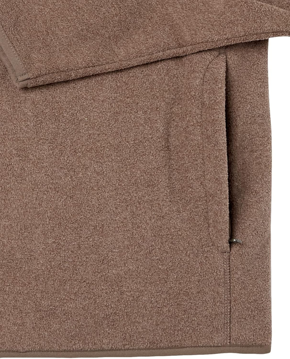 image:imageAmazon Essentials Mens Insulated Fleece Jacket QuarterZip Pullover for Cold WeatherDark Brown Heather