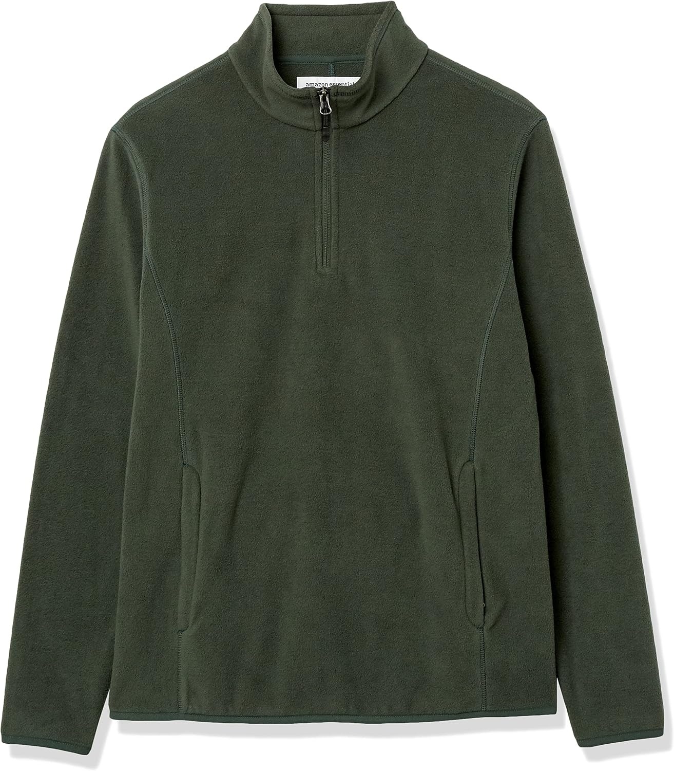 image:imageAmazon Essentials Mens Insulated Fleece Jacket QuarterZip Pullover for Cold WeatherForest Green