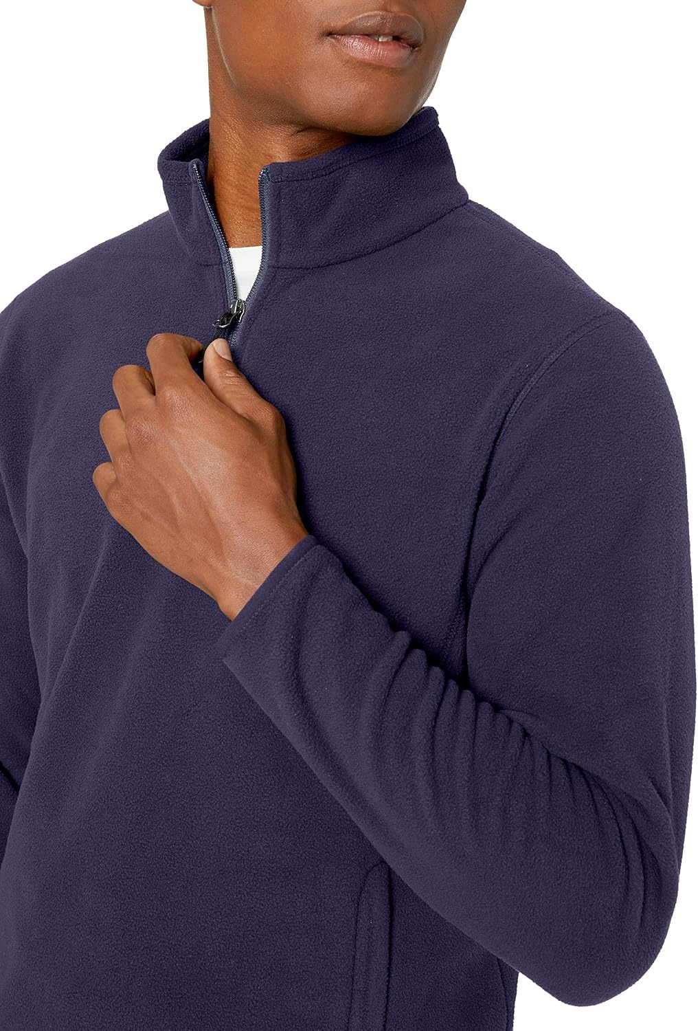 image:imageAmazon Essentials Mens Insulated Fleece Jacket QuarterZip Pullover for Cold WeatherNavy