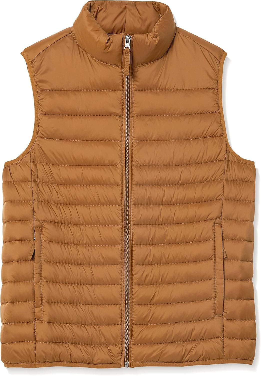 image:imageAmazon Essentials Mens Lightweight WaterResistant Packable Puffer VestLight Brown