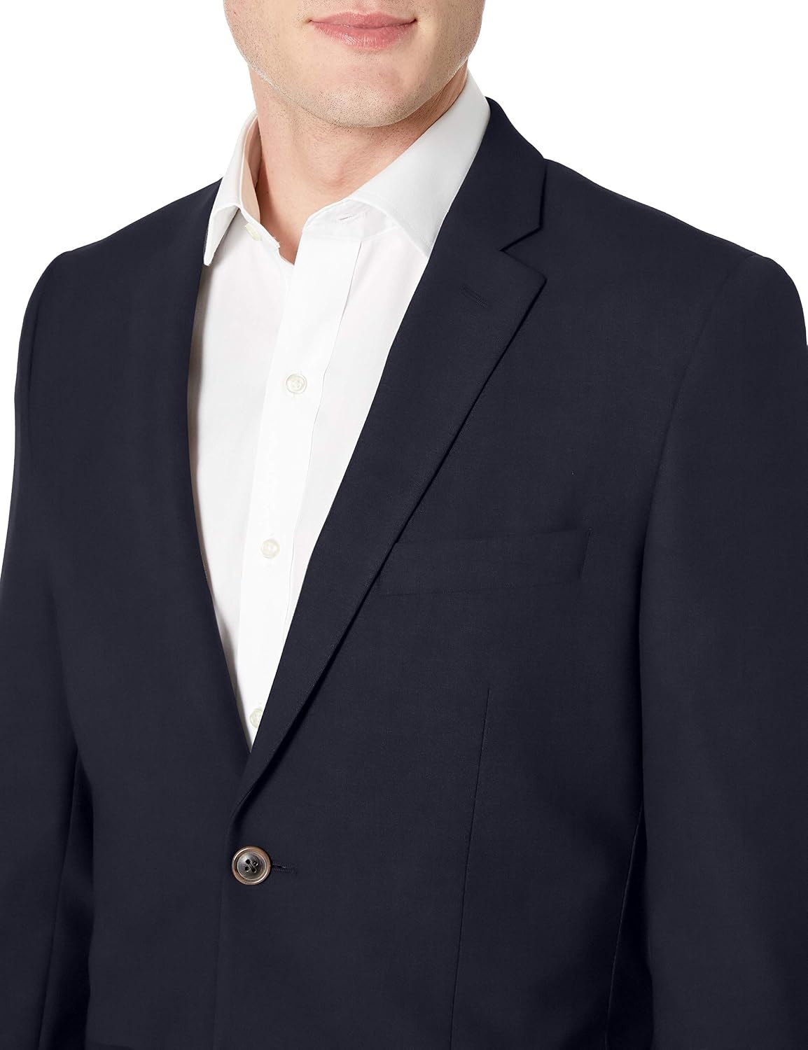 image:imageAmazon Essentials Mens LongSleeve Classic ButtonFront Stretch BlazerNavy
