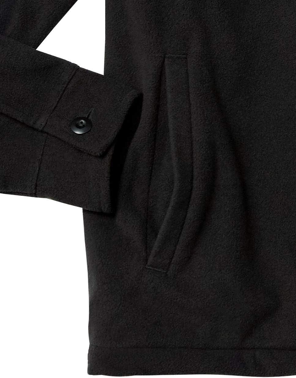 image:imageAmazon Essentials Mens LongSleeve Polar Fleece Shirt Jacket for Winter JacketsBlack