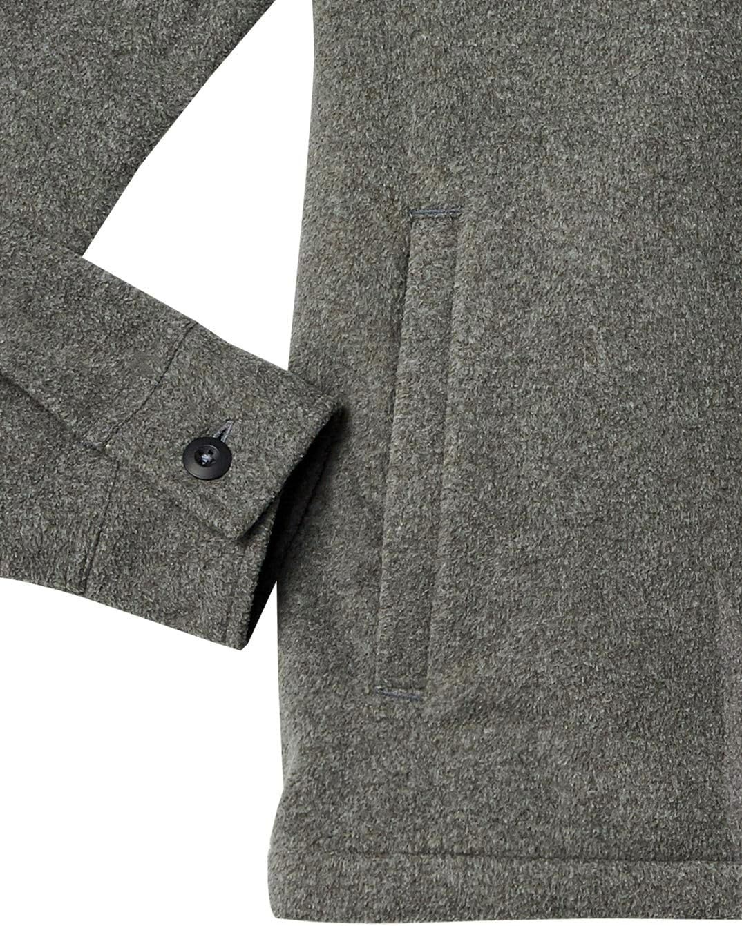 image:imageAmazon Essentials Mens LongSleeve Polar Fleece Shirt Jacket for Winter JacketsCharcoal Heather