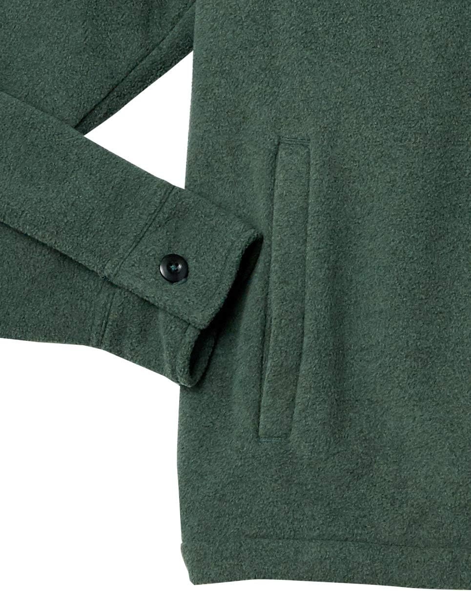 image:imageAmazon Essentials Mens LongSleeve Polar Fleece Shirt Jacket for Winter JacketsDark Green