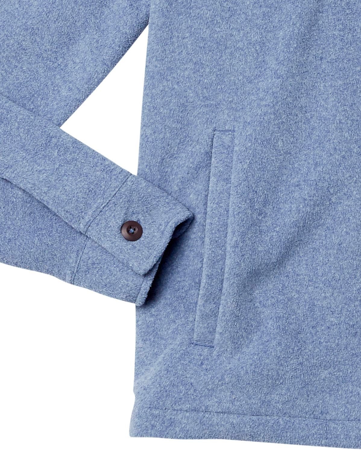 image:imageAmazon Essentials Mens LongSleeve Polar Fleece Shirt Jacket for Winter JacketsIndigo Blue Heather