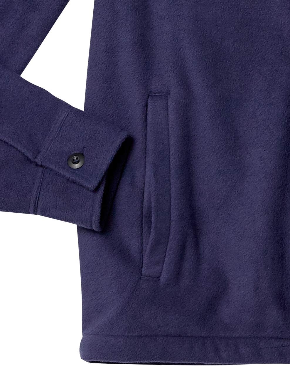 image:imageAmazon Essentials Mens LongSleeve Polar Fleece Shirt Jacket for Winter JacketsNavy