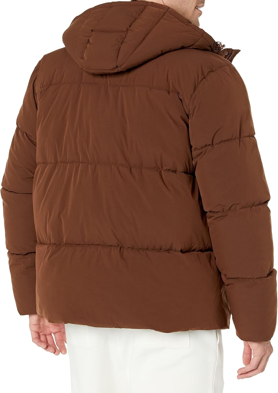 image:imageAmazon Essentials Mens MidLength Hooded Puffer Coat Available in Big amp TallDeep Brown