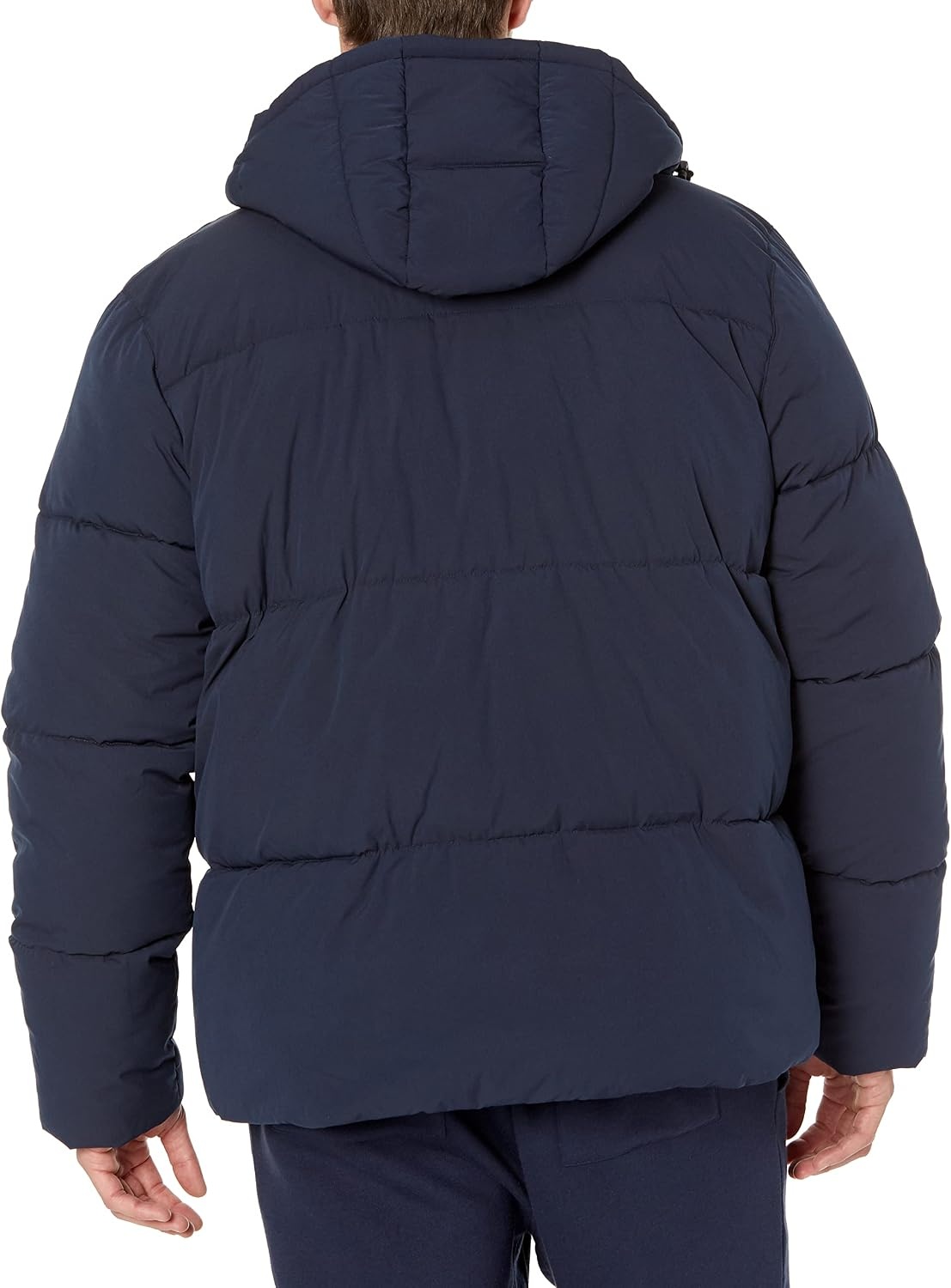 image:imageAmazon Essentials Mens MidLength Hooded Puffer Coat Available in Big amp TallNavy