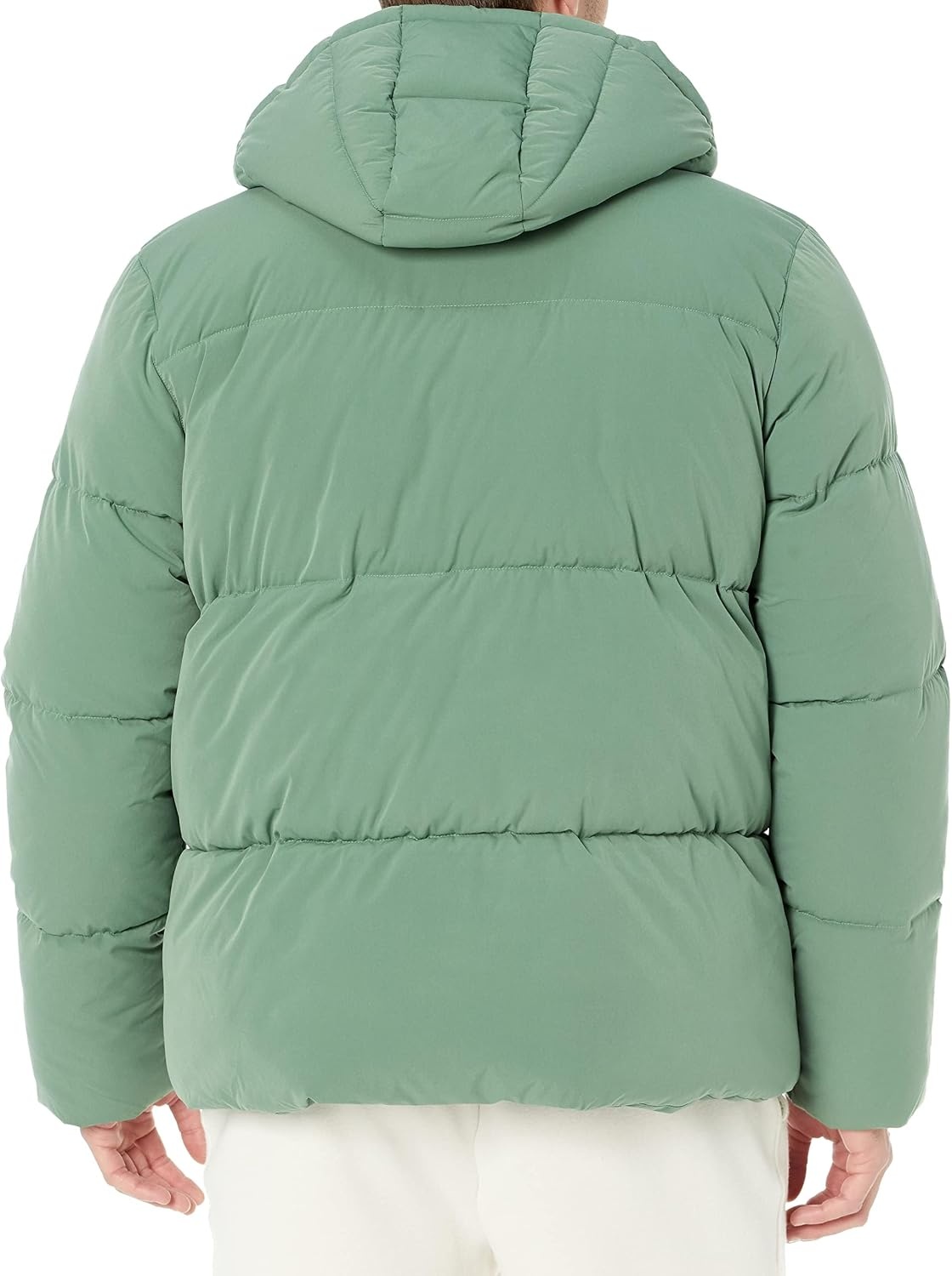 image:imageAmazon Essentials Mens MidLength Hooded Puffer Coat Available in Big amp TallSage Green