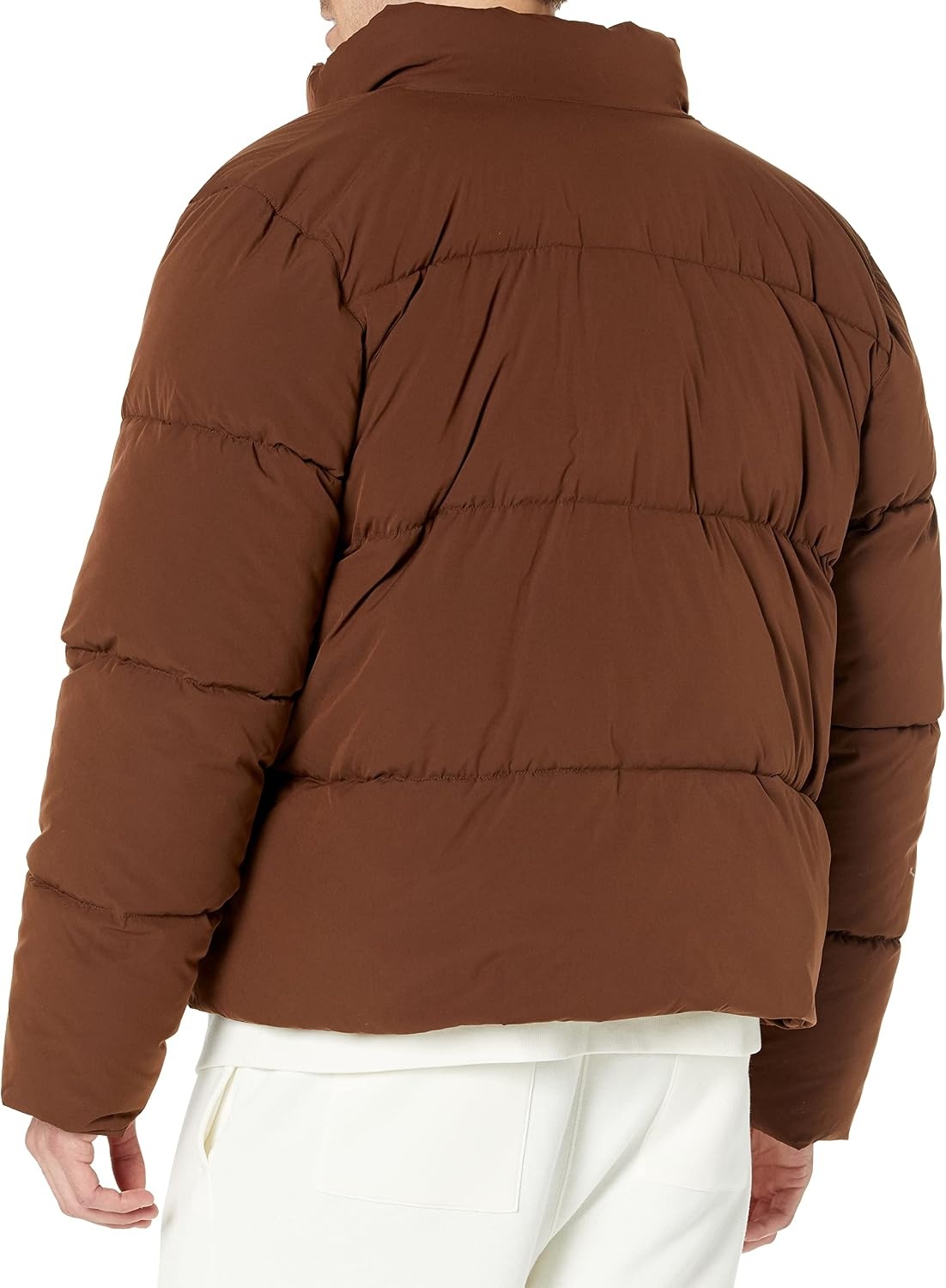 image:imageAmazon Essentials Mens Mock Neck Heavyweight Puffer Coat Available in Big amp TallDeep Brown