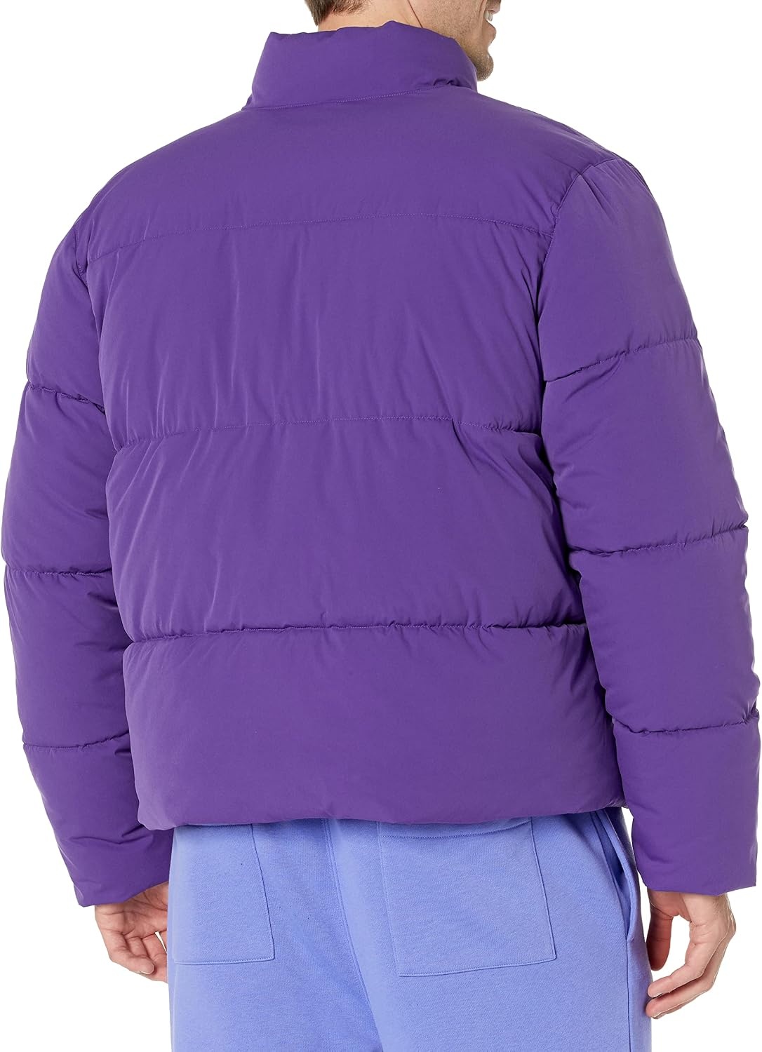 image:imageAmazon Essentials Mens Mock Neck Heavyweight Puffer Coat Available in Big amp TallPurple