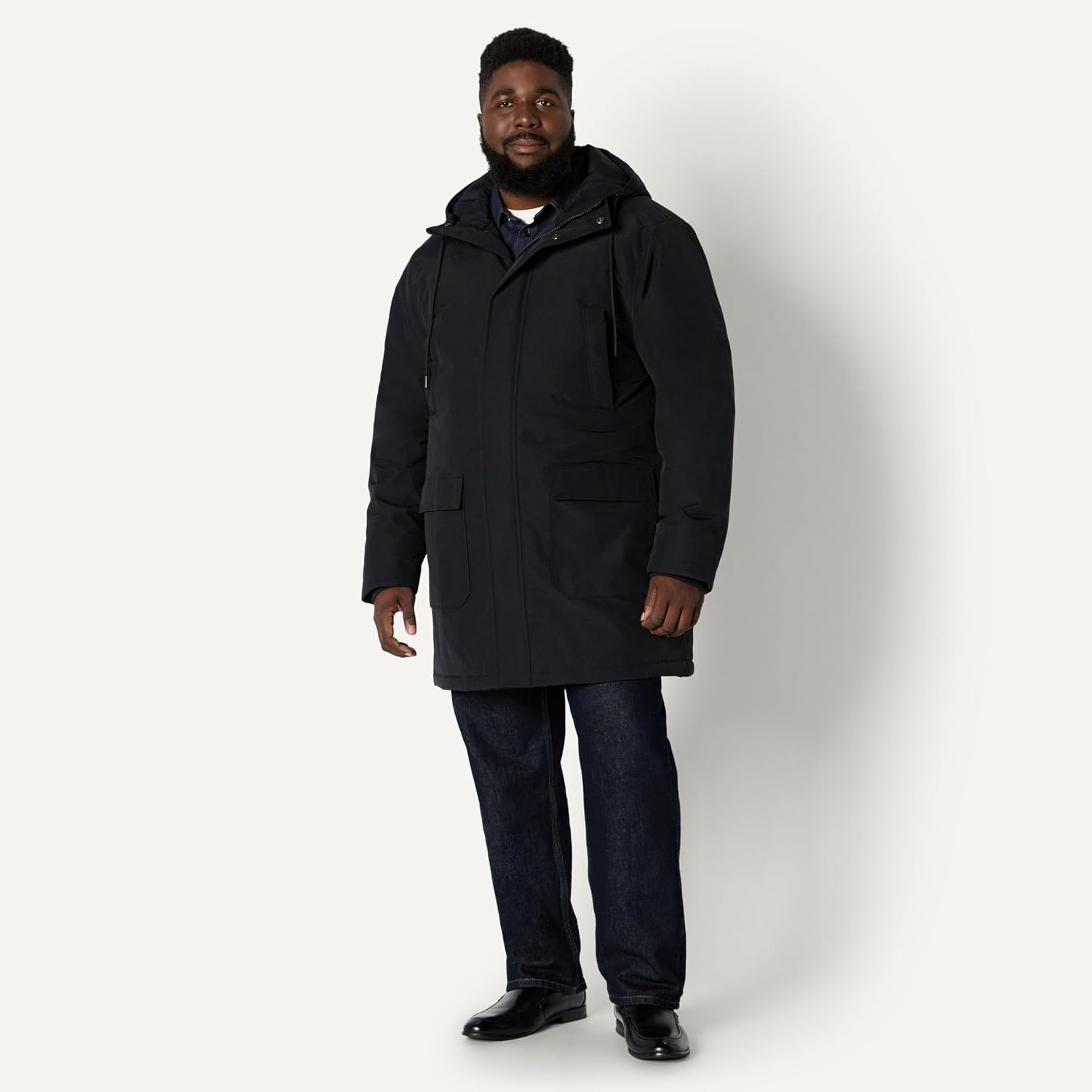 image:imageAmazon Essentials Mens Modern OversizedFit Heavyweight Parka JacketBlack
