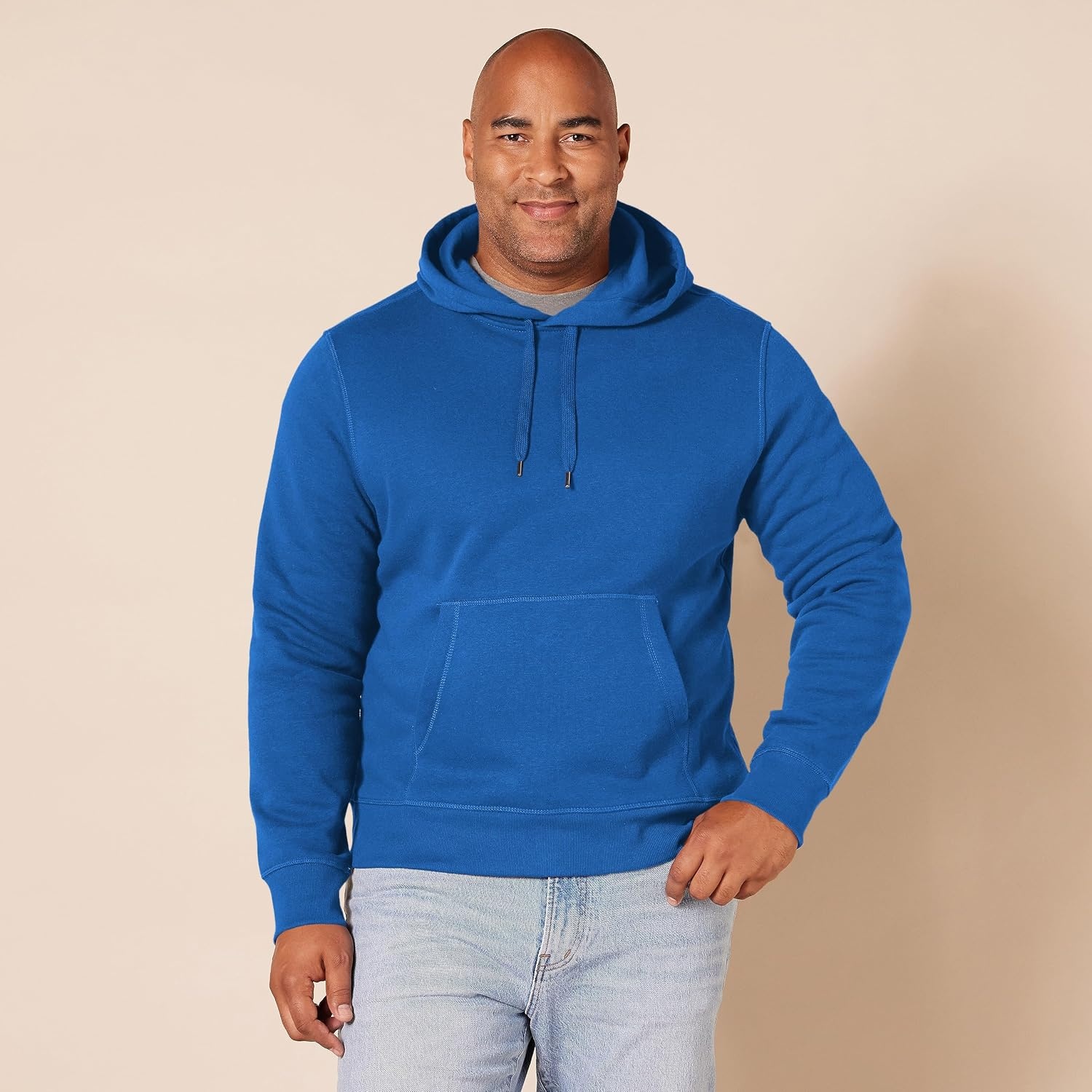 image:imageAmazon Essentials Mens Pullover Sweatshirt Hoodie Big amp Tall Options AvailableCobalt Blue