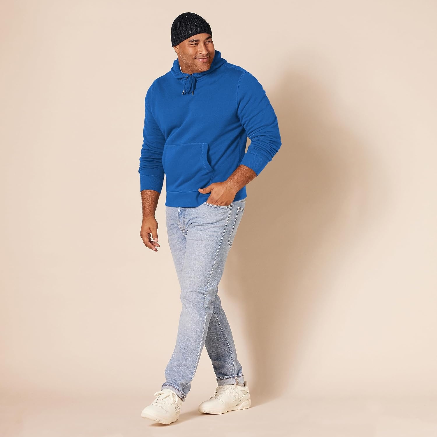 image:imageAmazon Essentials Mens Pullover Sweatshirt Hoodie Big amp Tall Options AvailableCobalt Blue