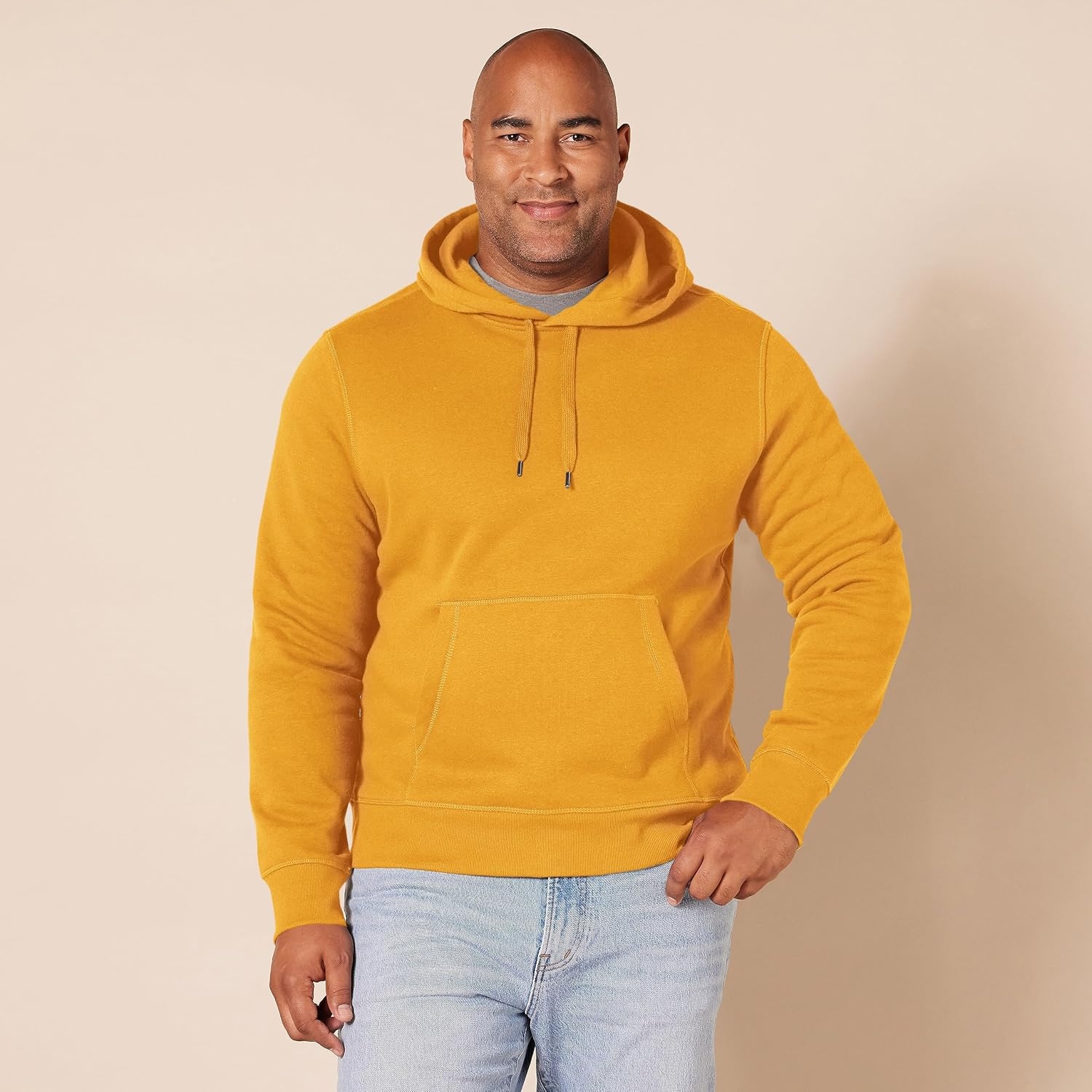 image:imageAmazon Essentials Mens Pullover Sweatshirt Hoodie Big amp Tall Options AvailableGold