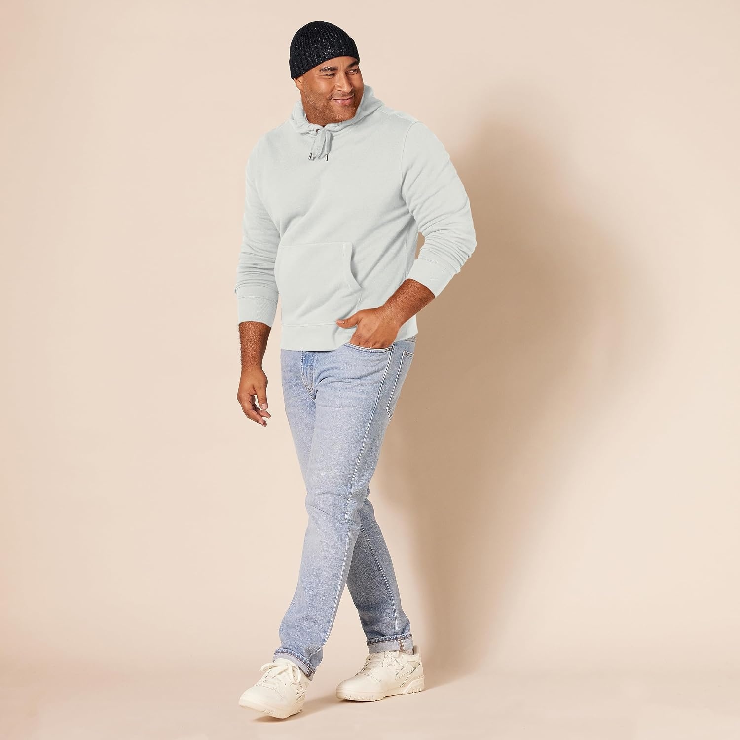 image:imageAmazon Essentials Mens Pullover Sweatshirt Hoodie Big amp Tall Options AvailableLight Grey