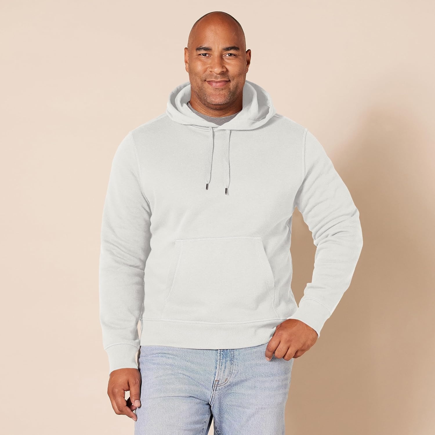 image:imageAmazon Essentials Mens Pullover Sweatshirt Hoodie Big amp Tall Options AvailableOffwhite