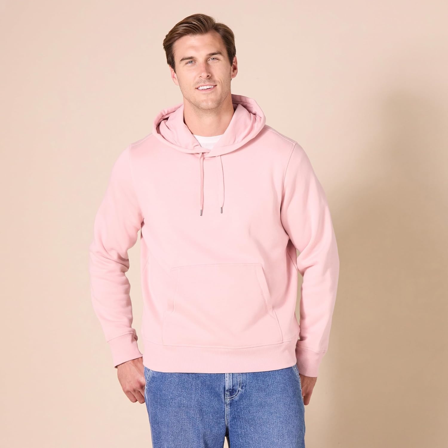 image:imageAmazon Essentials Mens Pullover Sweatshirt Hoodie Big amp Tall Options AvailablePink