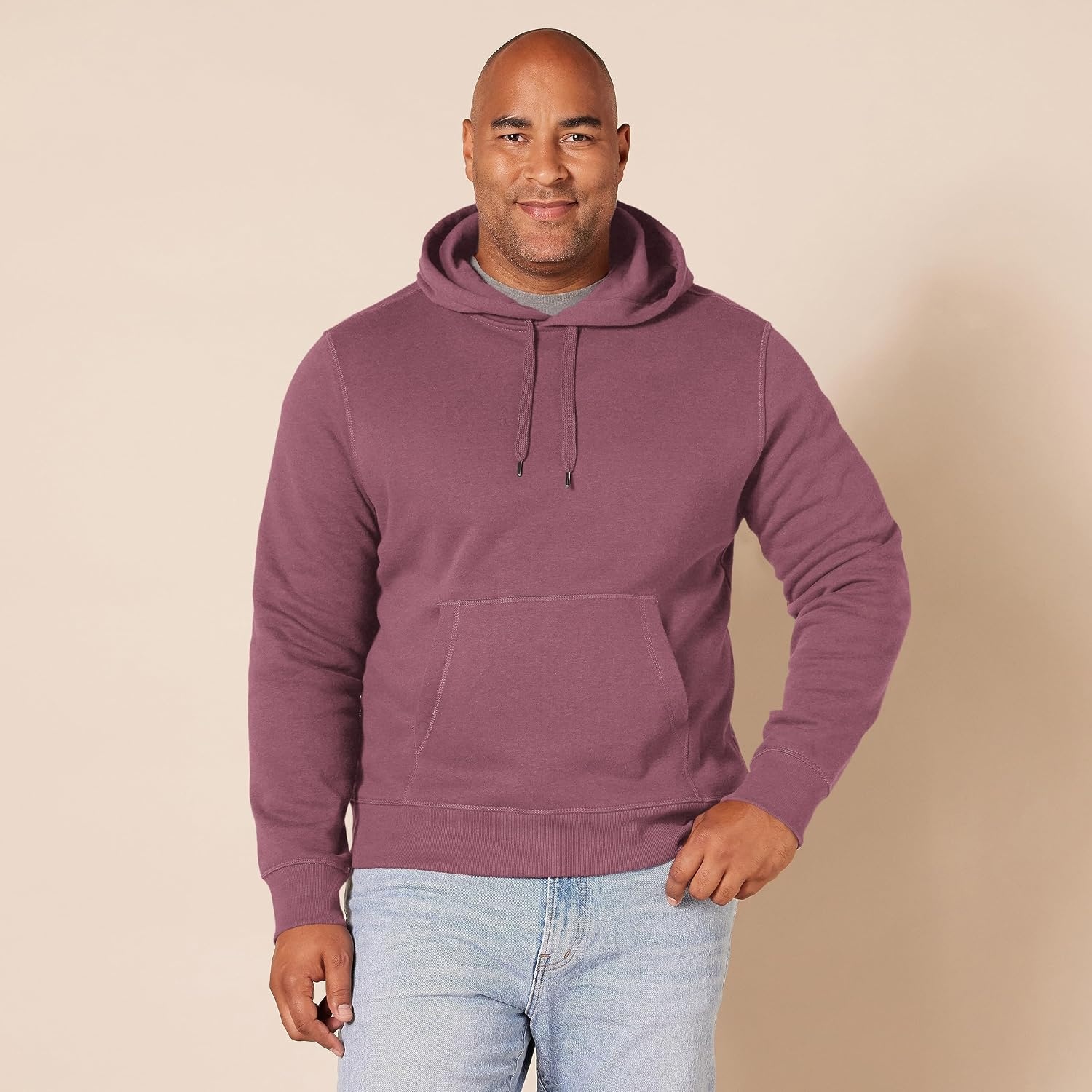 image:imageAmazon Essentials Mens Pullover Sweatshirt Hoodie Big amp Tall Options AvailablePurple