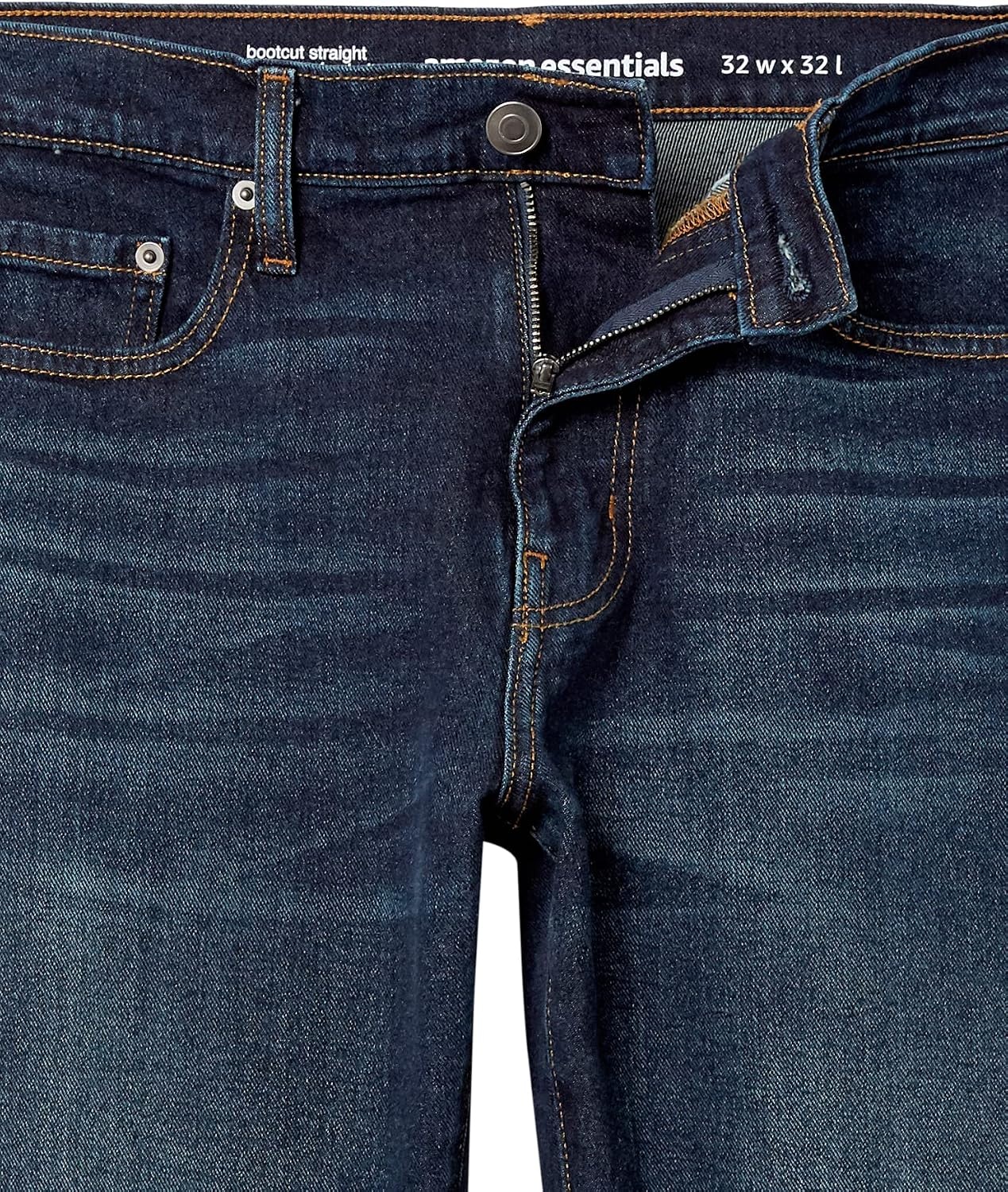 image:imageAmazon Essentials Mens StraightFit Bootcut Jean Discontinued ColorsDark Wash
