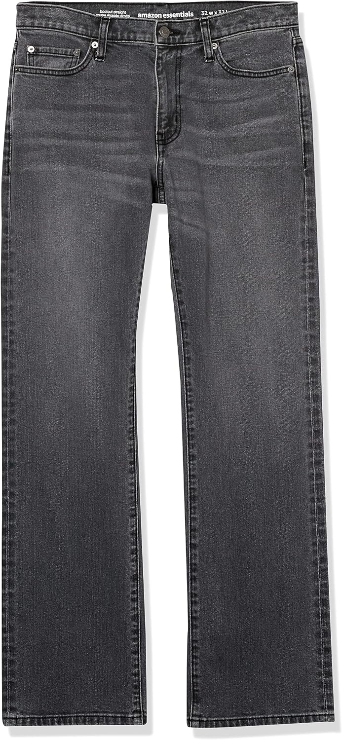 image:imageAmazon Essentials Mens StraightFit Bootcut Jean Discontinued ColorsGrey Wash