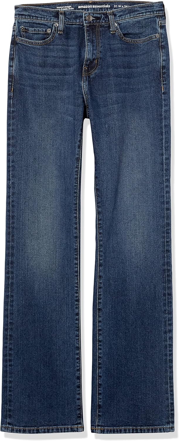 image:imageAmazon Essentials Mens StraightFit Bootcut Jean Discontinued ColorsMedium Wash