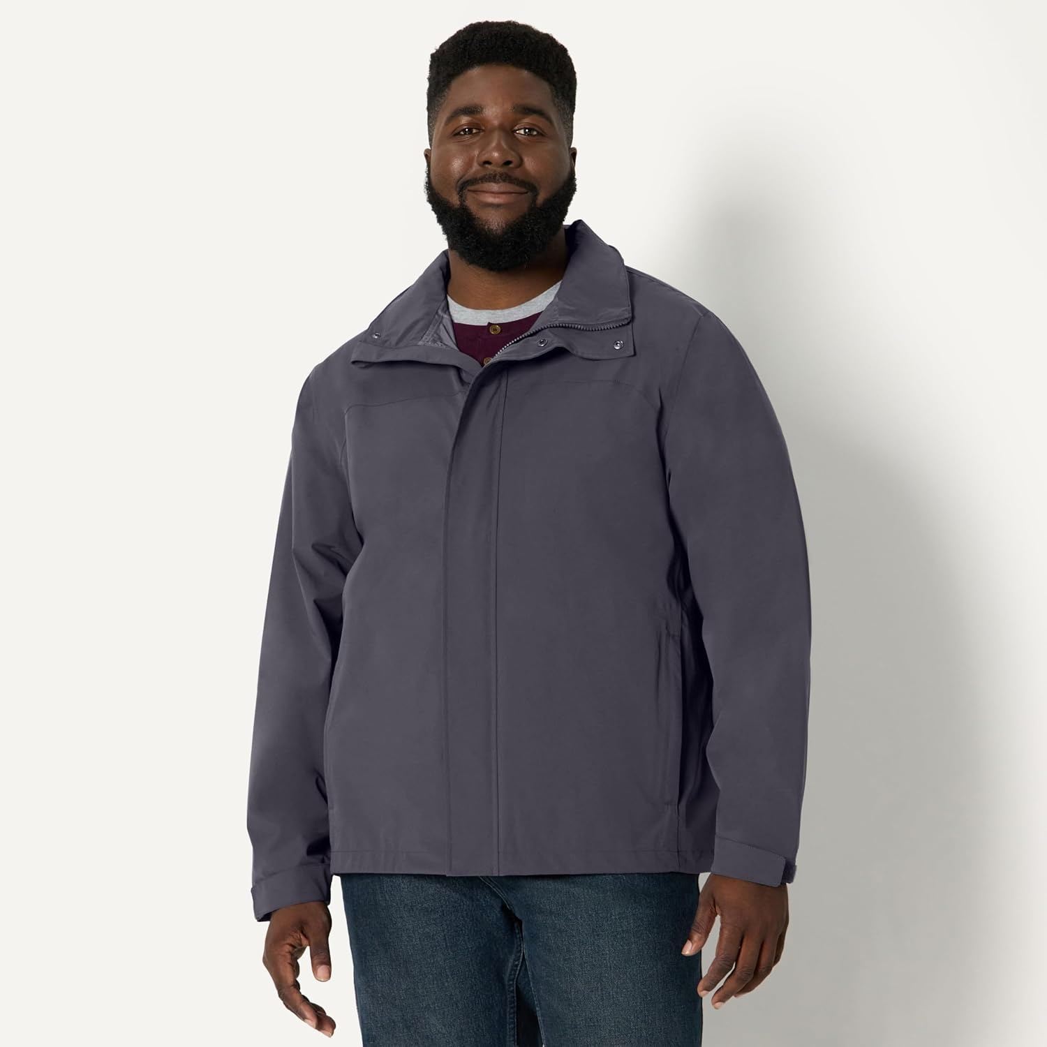 image:imageAmazon Essentials Mens Waterproof Packable Rain JacketDark Grey