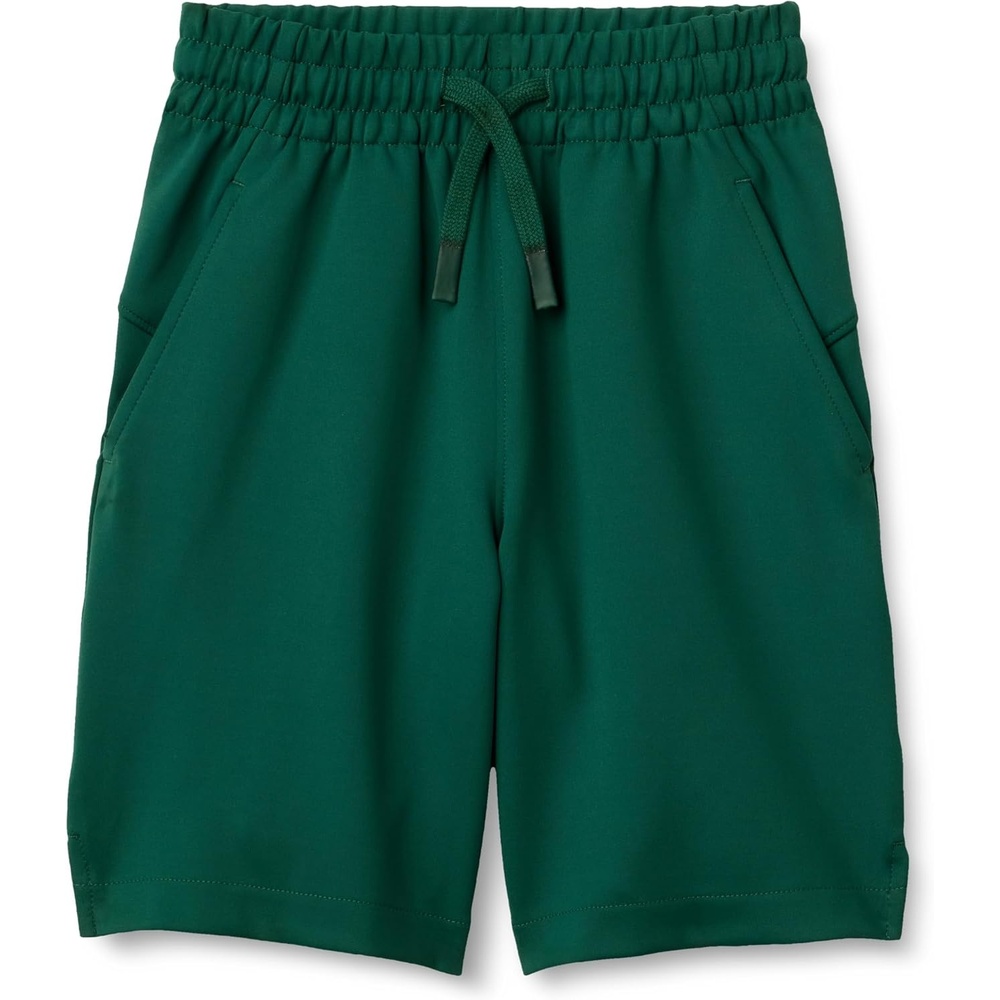 image:imageAmazon Essentials Boys Active Performance Stretch Knit Athletic ShortsDark Green