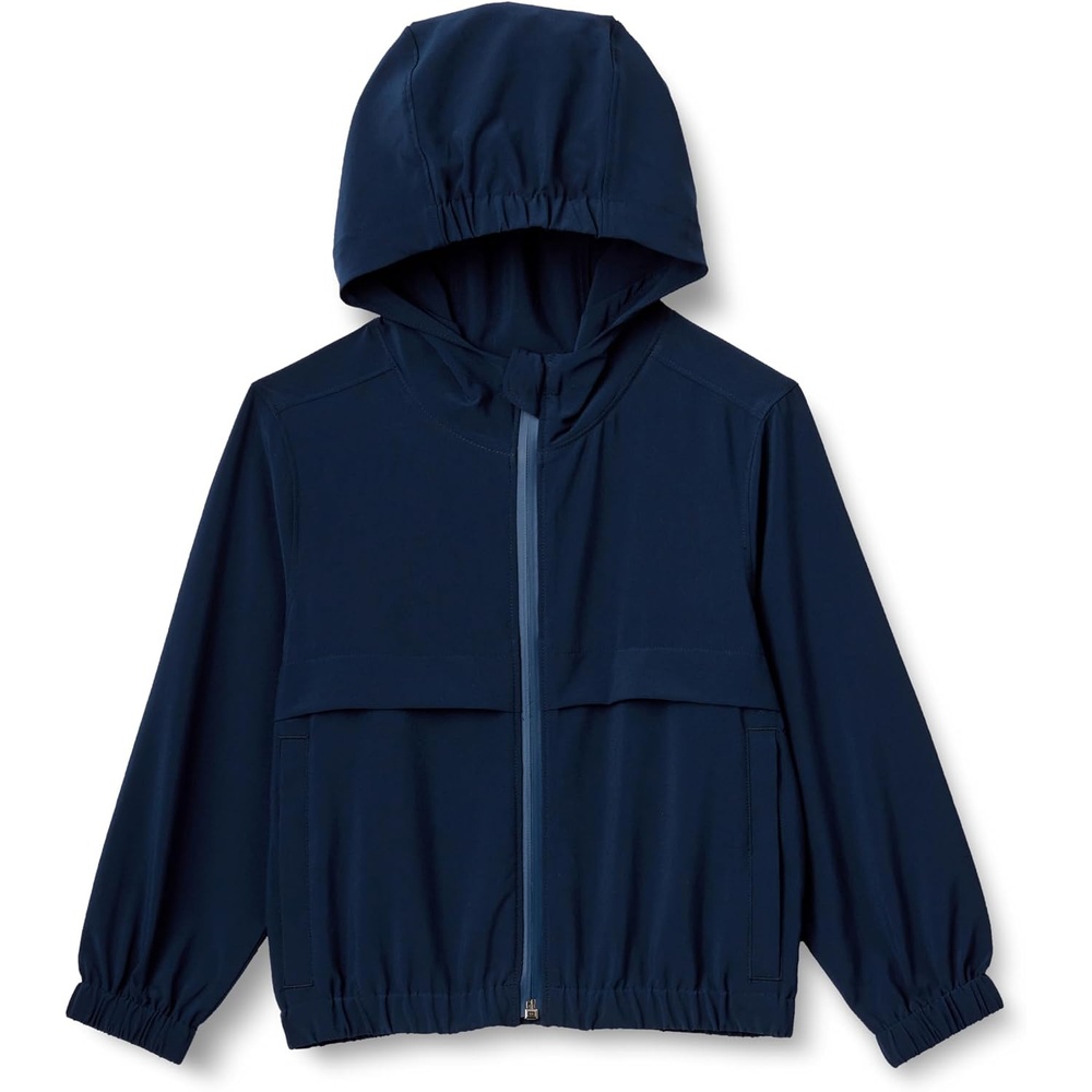 image:imageAmazon Essentials Boys Active Performance Stretch Woven FullZip Athletic Hoodie Jacket MoistureWicking BreathableNavy