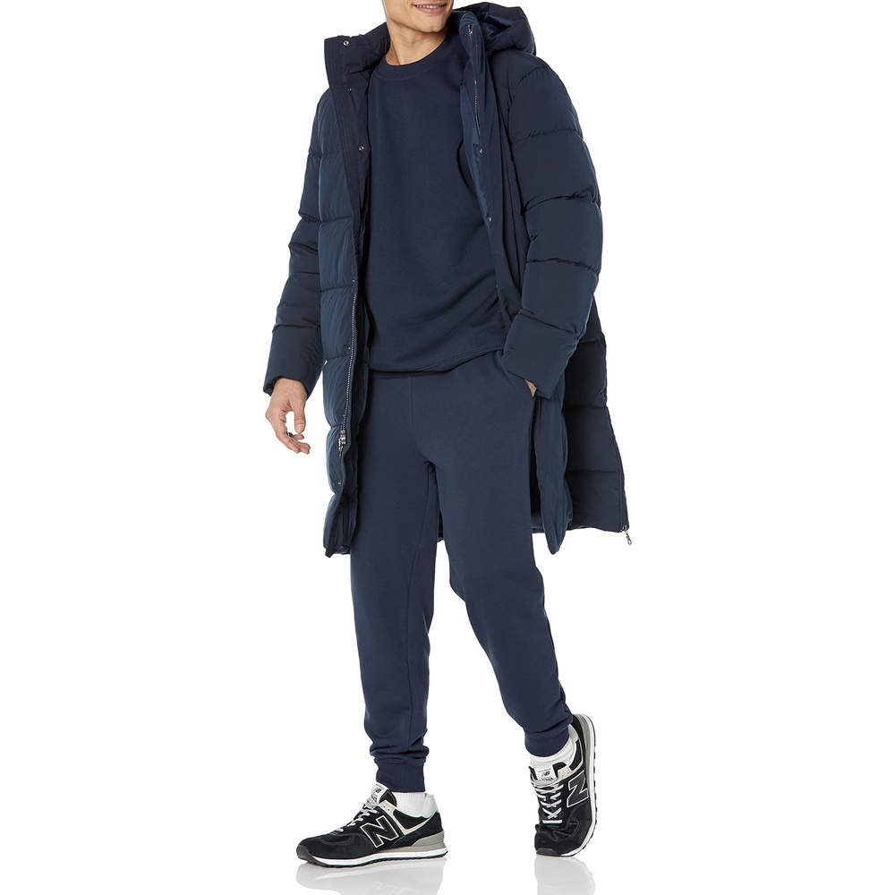 image:imageAmazon Essentials Mens Hooded Long Puffer CoatNavy