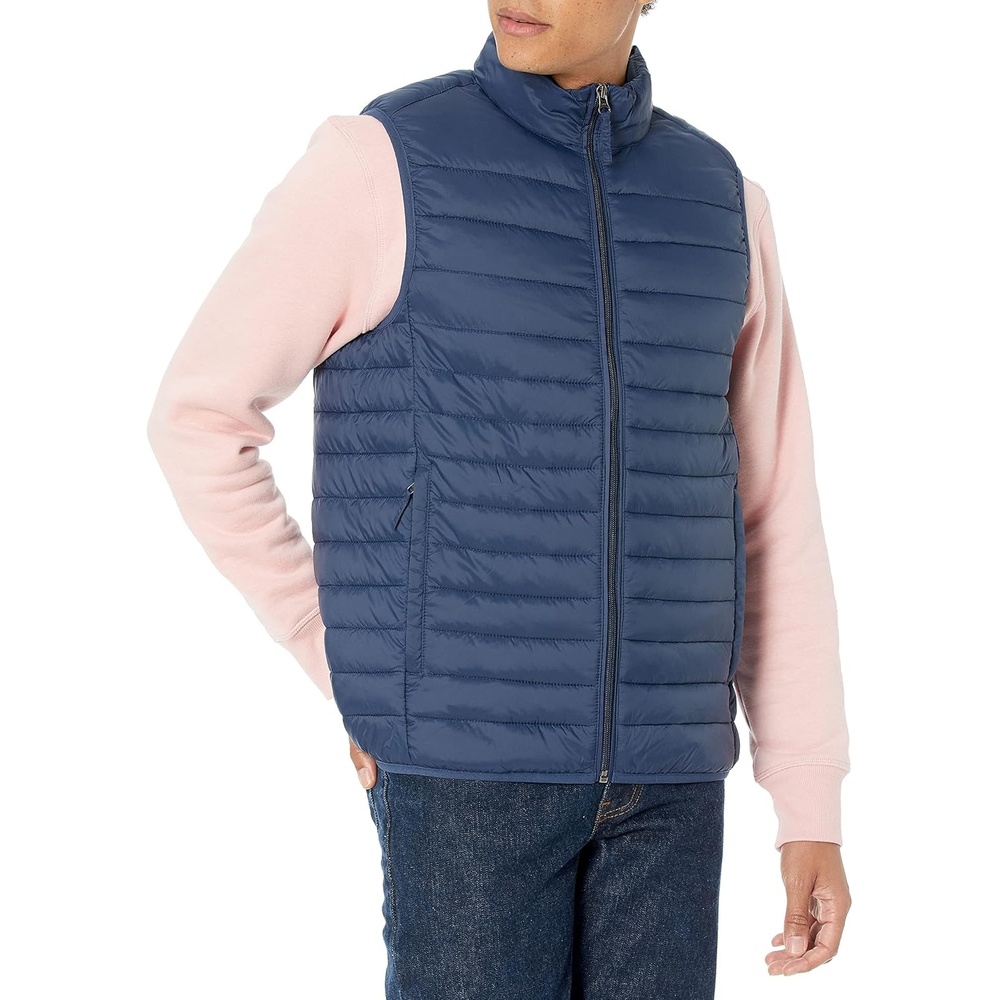 image:imageAmazon Essentials Mens Lightweight WaterResistant Packable Puffer VestNavy