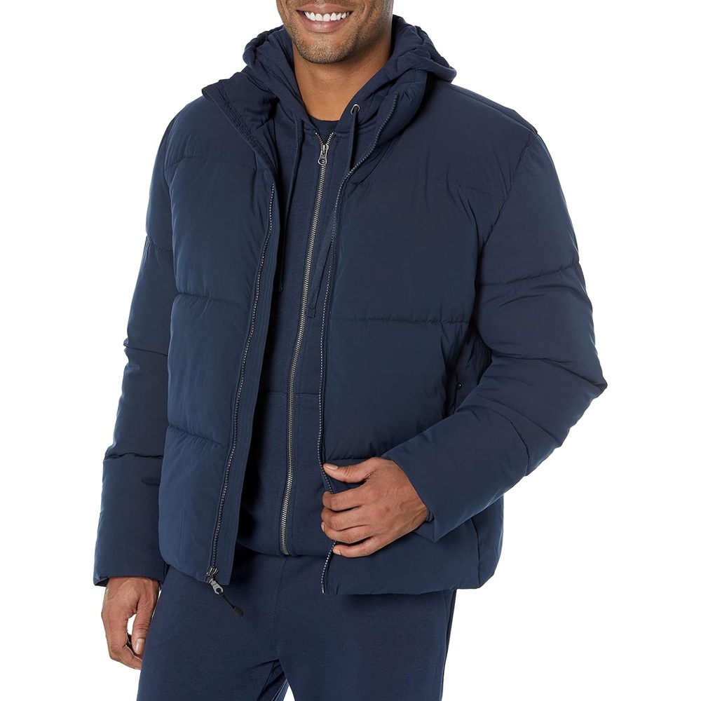 image:imageAmazon Essentials Mens Mock Neck Heavyweight Puffer Coat Available in Big amp TallNavy