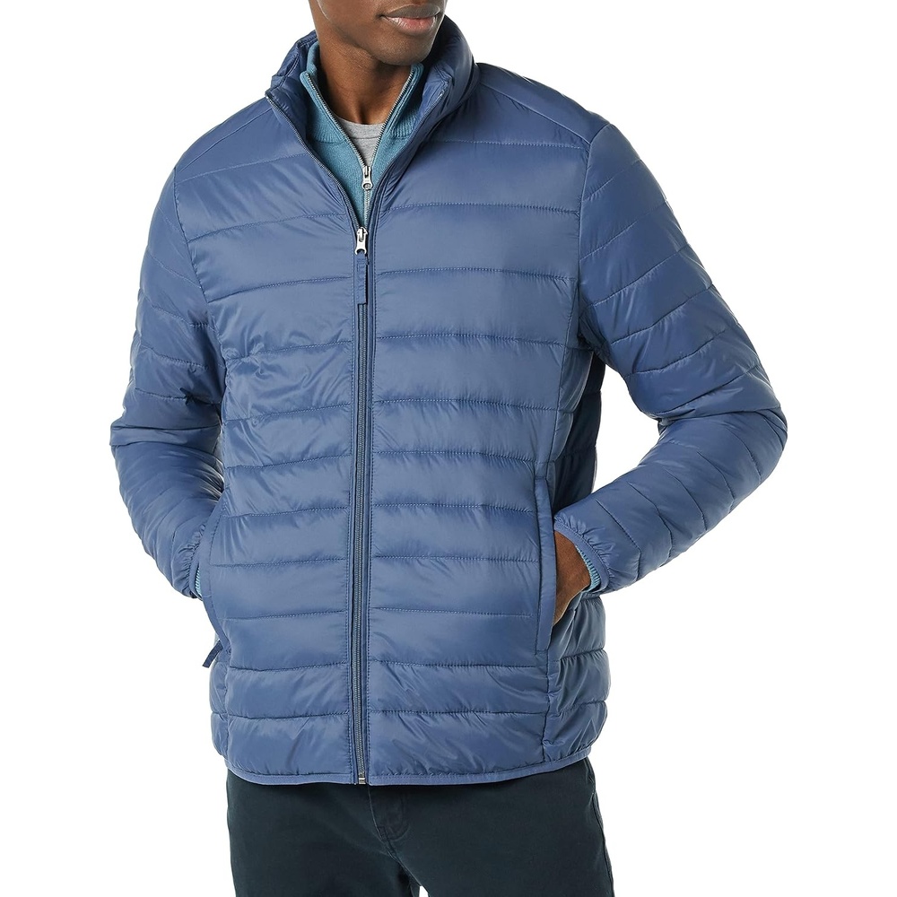 image:imageAmazon Essentials Mens Packable Lightweight WaterResistant Puffer Jacket Available in Big amp TallIndigo