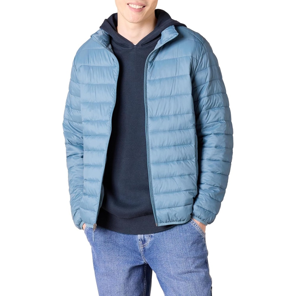 image:imageAmazon Essentials Mens Packable Lightweight WaterResistant Puffer Jacket Available in Big amp TallMedium Blue