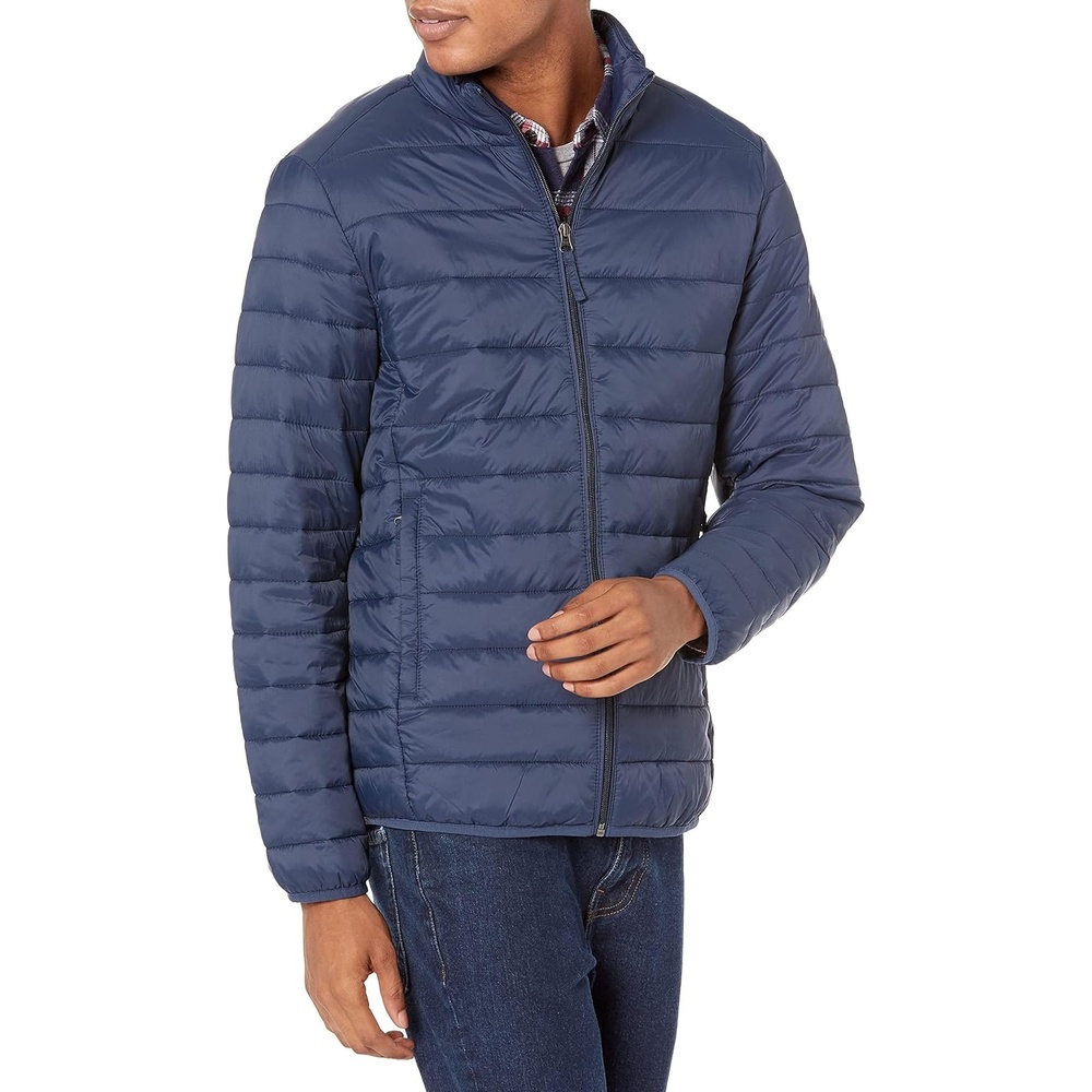 image:imageAmazon Essentials Mens Packable Lightweight WaterResistant Puffer Jacket Available in Big amp TallNavy