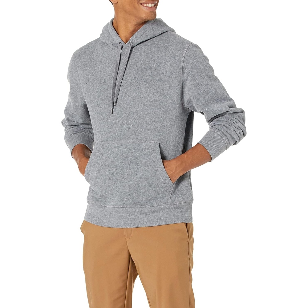 image:imageAmazon Essentials Mens Pullover Sweatshirt Hoodie Big amp Tall Options AvailableLight Grey Heather