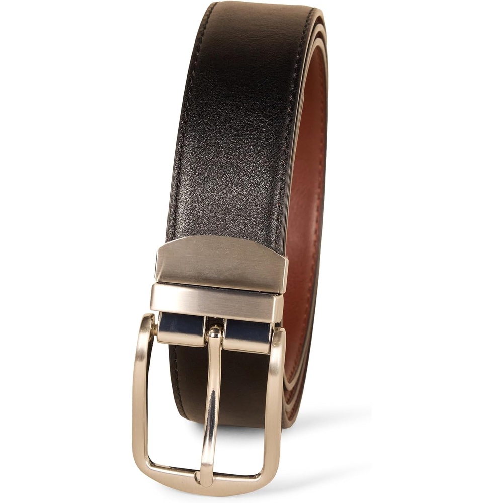 image:imageAmazon Essentials Mens Reversible Dress BeltBlackChestnut Brown