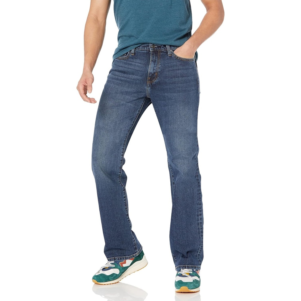 image:imageAmazon Essentials Mens StraightFit Bootcut Jean Discontinued ColorsMedium Wash