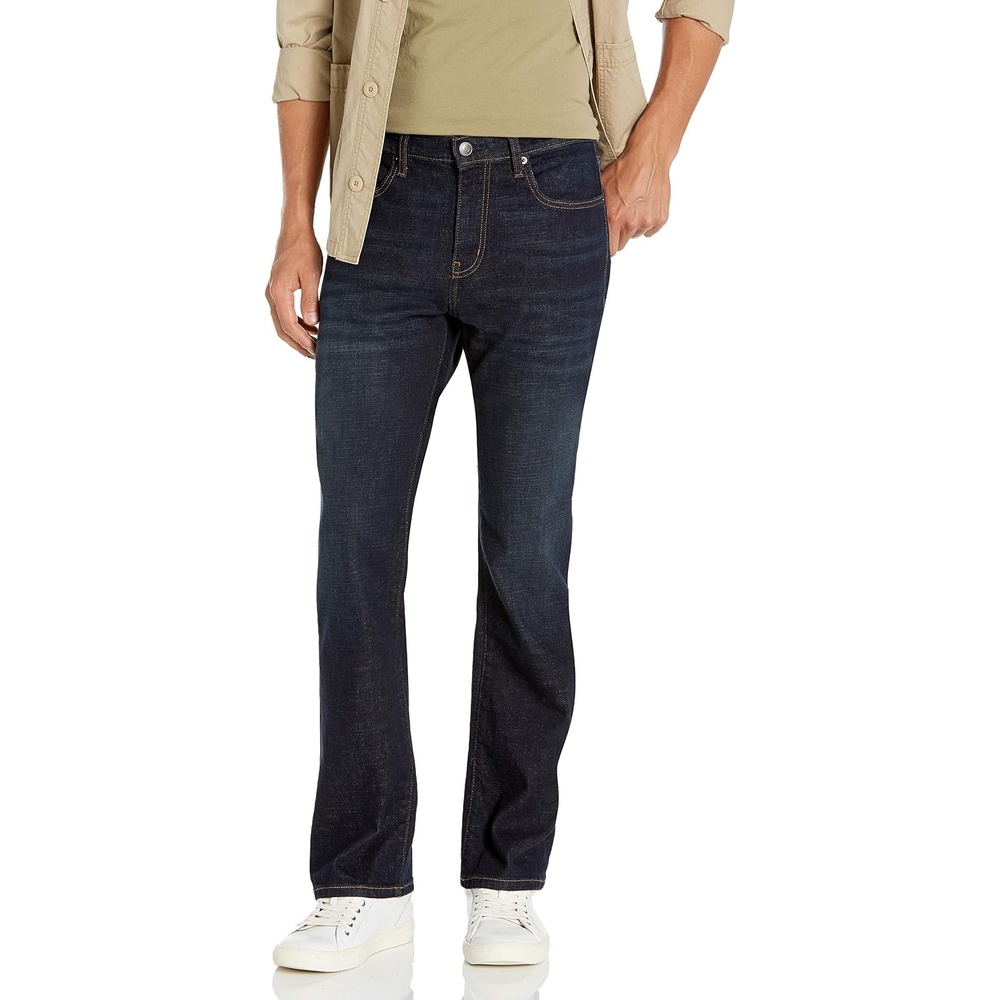 image:imageAmazon Essentials Mens StraightFit Bootcut Jean Discontinued ColorsRinsed Vintage