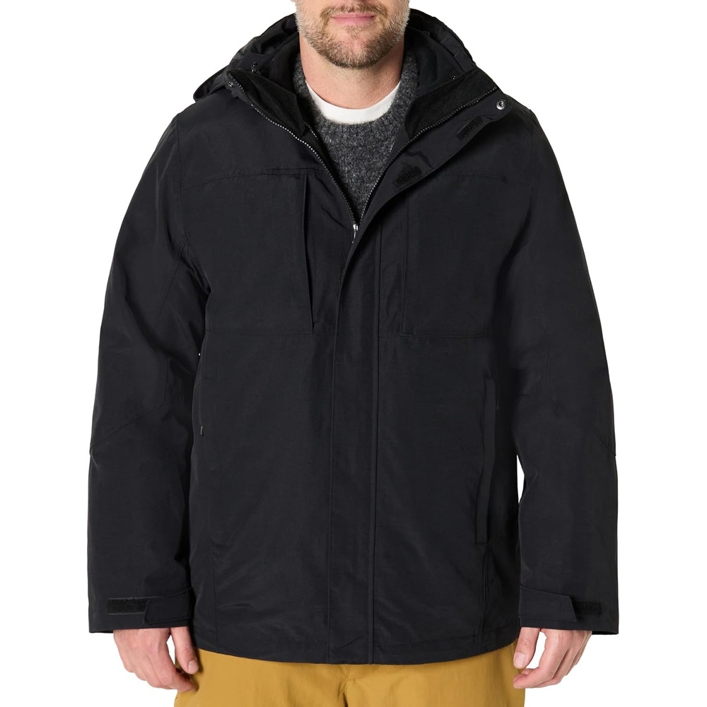 image:imageAmazon Essentials Mens Water Resistant 3 in 1 Snow JacketBlack