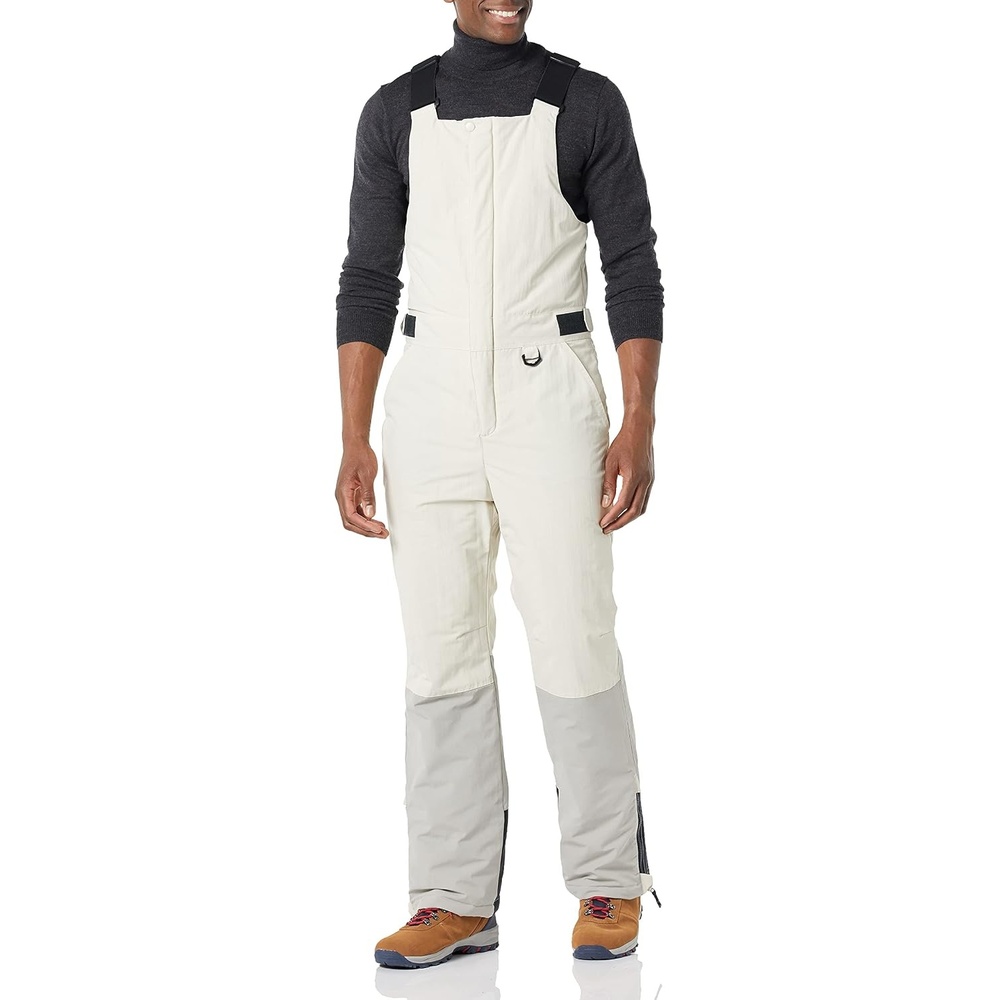 image:imageAmazon Essentials Mens WaterResistant Insulated Snow Bib OverallGrey Ivory Color Block