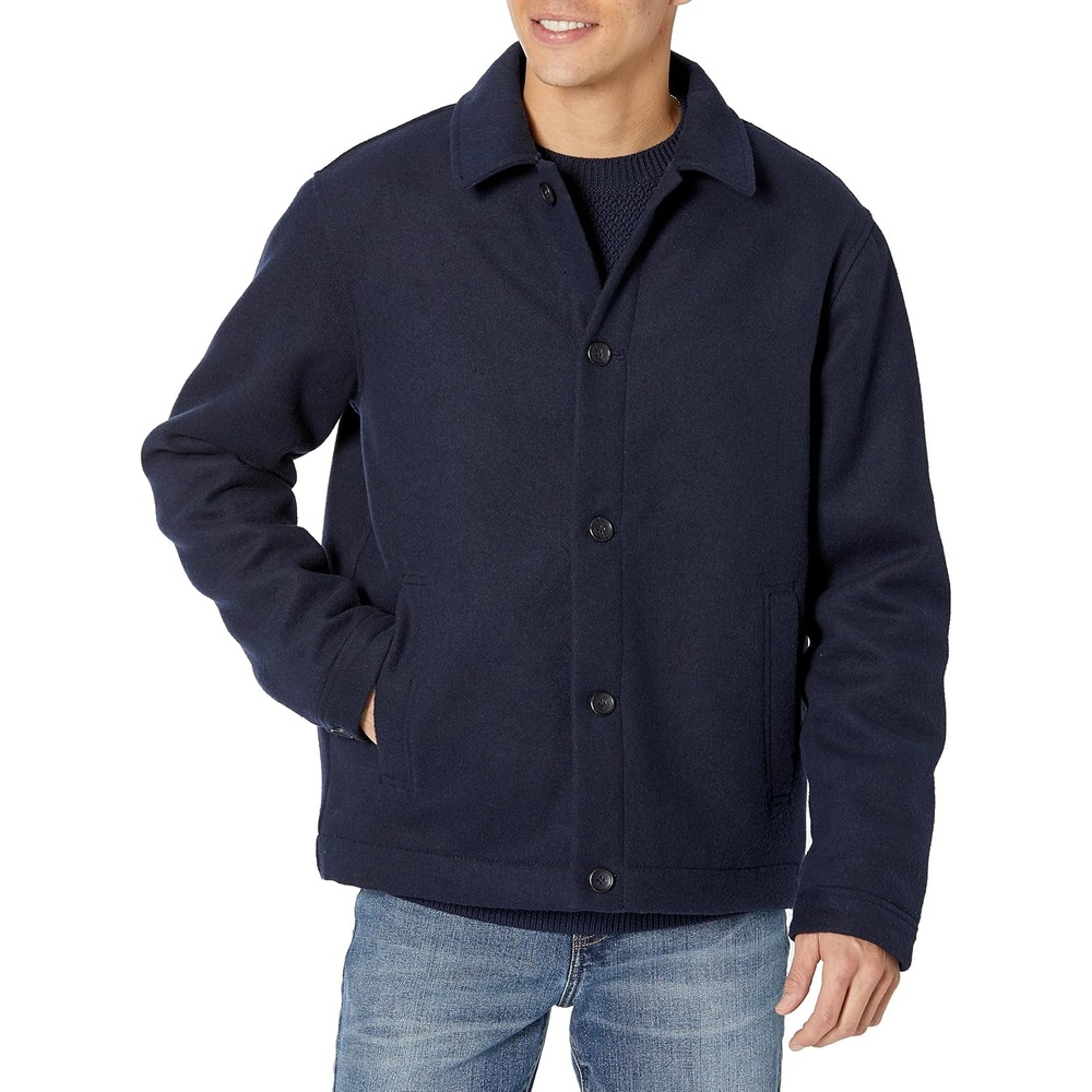 image:imageAmazon Essentials Mens Wool Blend Bomber Jacket Available in Big amp TallNavy